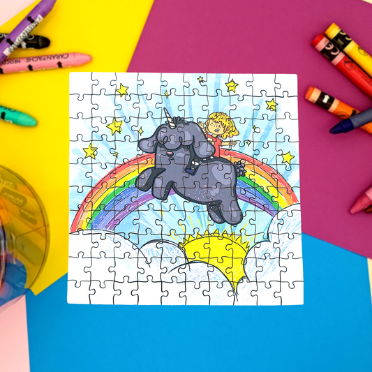 ULLA & PUMPA - "UNICORN RAINBOW" 100-PIECE WOODEN PUZZLE