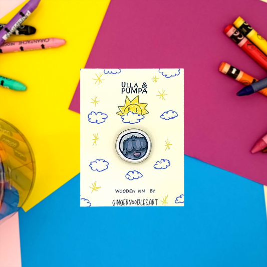 ULLA & PUMPA - EGG WOODEN PIN