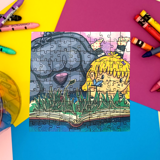 ULLA & PUMPA - "READING" 100-PIECE WOODEN PUZZLE